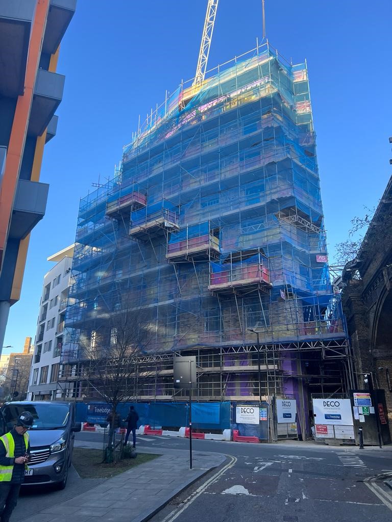 New Build Scaffolding - Armstrong Scaffolding Armstrong Scaffolding new build scaffolding wrapped around a multi-storey development in London